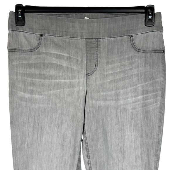 Chico’s SZ 2 (Large/12) Jeggings Jeans Pull-On Stretch Mid-Rise Rear Pocket Gray - Picture 2 of 7